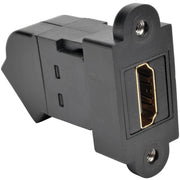 Tripp Lite HDMI Coupler Keystone Panel Mount Angled F/F Black - P164-000-KPA-BK