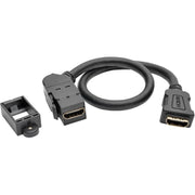 P164-001-KPA-BK_Tripp Lite 1ft HDMI Coupler Keystone Panel Mount Angled F/F Black 1'