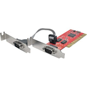 Tripp Lite by Eaton PCI-D9-02-LP 2-Port DB9 Serial PCI Card with 16550 UART, Low Profile