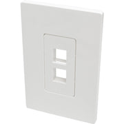 Tripp Lite by Eaton 2-Port Single-Gang Universal Keystone Wallplate, White