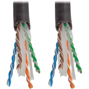 Tripp Lite by Eaton Cat6 Gigabit Bulk Solid-Core PVC Cable, Black, 1000 ft - N222-01K-BK