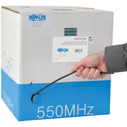 Tripp Lite by Eaton Cat6 Gigabit Bulk Solid-Core PVC Cable, Black, 1000 ft - N222-01K-BK