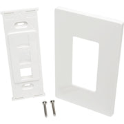 Tripp Lite by Eaton 3-Port Single-Gang Universal Keystone Wallplate, White - N080-103