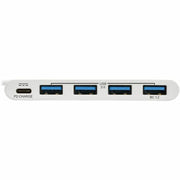 Tripp Lite by Eaton 4-Port USB 3.1 Gen 1 Portable Hub, USB-C to (x4) USB-A, with USB-C Charging Port - U460-004-4A-C