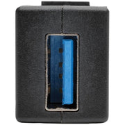 Tripp Lite by Eaton USB 3.0 All-in-One Keystone/Panel Mount Coupler (F/F), Black - U325-000-KP-BK