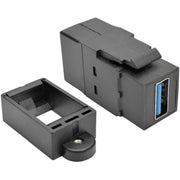 Tripp Lite by Eaton USB 3.0 All-in-One Keystone/Panel Mount Coupler (F/F), Black