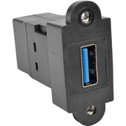 Tripp Lite by Eaton USB 3.0 All-in-One Keystone/Panel Mount Coupler (F/F), Black - U325-000-KP-BK