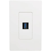 Tripp Lite by Eaton USB 3.0 All-in-One Keystone/Panel Mount Coupler (F/F), Black - U325-000-KP-BK