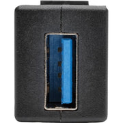 Tripp Lite by Eaton USB 3.0 All-in-One Keystone/Panel Mount Coupler (F/F), Black - U325-000-KP-BK