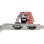 Tripp Lite by Eaton PCI-D9-02 2-Port DB9 Serial PCI Card with 16550 UART, Full Profile - PCI-D9-02