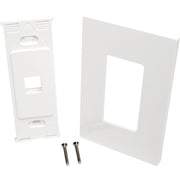 Tripp Lite by Eaton 1-Port Single-Gang Universal Keystone Wallplate, White - N080-101