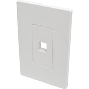 Tripp Lite by Eaton 1-Port Single-Gang Universal Keystone Wallplate, White