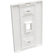 Tripp Lite by Eaton 1-Port Single-Gang Universal Keystone Wallplate, White - N080-101