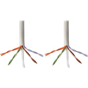 Tripp Lite by Eaton Cat5e 350 MHz Bulk Solid-Core Plenum-Rated PVC Cable, White, 1000 ft - N024-01K-WH