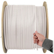 Tripp Lite by Eaton Cat5e 350 MHz Bulk Solid-Core Plenum-Rated PVC Cable, White, 1000 ft - N024-01K-WH