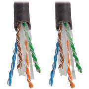 Tripp Lite by Eaton Cat6 Gigabit Bulk Solid-Core Plenum-Rated PVC Cable, Black, 1000 ft - N224-01K-BK