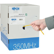 Tripp Lite by Eaton Cat5e 350 MHz Bulk Solid-Core PVC Cable, Yellow, 1000 ft - N022-01K-YW