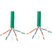 Tripp Lite by Eaton Cat6 Gigabit Bulk Solid-Core Plenum-Rated PVC Cable, Green, 1000 ft - N224-01K-GN