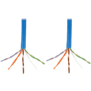 Tripp Lite by Eaton Cat5e 350 MHz Bulk Solid-Core Plenum-Rated PVC Cable, Blue, 1000 ft - N024-01K-BL