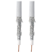 Tripp Lite series RG6/U Quad-Shield CMR-Rated Coaxial Cable, White, 1000 ft - A224-01K-WH