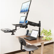 Tripp Lite series WorkWise Single-Monitor Sit-Stand Desk Clamp Workstation - WWSS1327CP