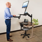 Tripp Lite series WorkWise Single-Monitor Sit-Stand Desk Clamp Workstation - WWSS1327CP