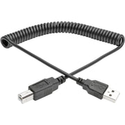 Tripp Lite series USB 2.0 Hi-Speed A/B Coiled Cable (M/M), 10 ft