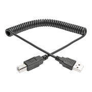 U022-010-COIL_Tripp Lite series USB 2.0 Hi-Speed A/B Coiled Cable (M/M), 10 ft