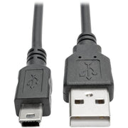 Tripp Lite series USB 2.0 Hi-Speed A to Mini-B Coiled Cable (M/M), 6 ft - U030-006-COIL
