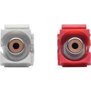 Tripp Lite by Eaton RCA Female Audio to Screw Terminal Keystone Jack Kit, Red/White - A050-000-ST-KJ