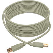 Tripp Lite by Eaton USB 2.0 Hi-Speed A/B Cable (M/M), Beige, 15 ft - U022-015-BE