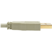 Tripp Lite by Eaton USB 2.0 Hi-Speed A/B Cable (M/M), Beige, 15 ft - U022-015-BE