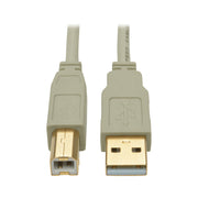 U022-015-BE_Tripp Lite by Eaton USB 2.0 Hi-Speed A/B Cable (M/M), Beige, 15 ft