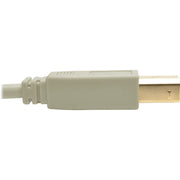 Tripp Lite by Eaton USB 2.0 Hi-Speed A/B Cable (M/M), Beige, 15 ft - U022-015-BE