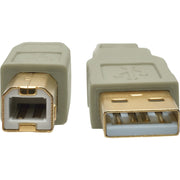 Tripp Lite by Eaton USB 2.0 Hi-Speed A/B Cable (M/M), Beige, 15 ft - U022-015-BE