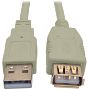 Tripp Lite by Eaton USB 2.0 Hi-Speed Extension Cable (M/F), Beige, 6 ft
