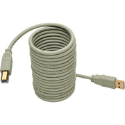 Tripp Lite by Eaton USB 2.0 Hi-Speed A/B Cable (M/M), Beige, 10 ft - U022-010-BE