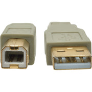 Tripp Lite by Eaton USB 2.0 Hi-Speed A/B Cable (M/M), Beige, 10 ft - U022-010-BE