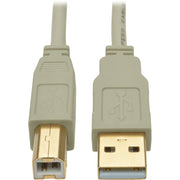 Tripp Lite by Eaton USB 2.0 Hi-Speed A/B Cable (M/M), Beige, 10 ft