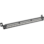 Tripp Lite by Eaton N254-024-6AD 24-Port 1U Rack-Mount Cat6a Feedthrough Patch Panel - N254-024-6AD