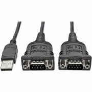 Tripp Lite by Eaton 2-Port USB to DB9 Serial FTDI Adapter Cable with COM Retention (M/M), 6 ft