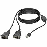 Tripp Lite by Eaton 2-Port USB to DB9 Serial FTDI Adapter Cable with COM Retention (M/M), 6 ft - U209-006-2