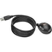 Tripp Lite by Eaton 2-Port USB 2.0 Hi-Speed Desktop Extension Cable (M/2xF), 5 ft - U024-005-DSK2