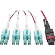 Tripp Lite by Eaton N845-03M-8L-MG MTP/MPO to 8xLC Fan-Out Patch Cable, Magenta, 3 m