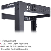 CyberPower 4-post Open Frame 19" Rack - CR45U40001