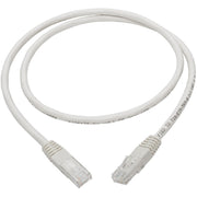 Tripp Lite by Eaton Cat6 Gigabit Molded Patch Cable (RJ45 M/M), White, 3 ft - N200-003-WH