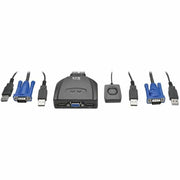 Tripp Lite series 2-Port USB/VGA Cable KVM Switch with Cables and USB Peripheral Sharing - B032-VU2