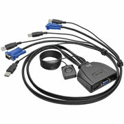 Tripp Lite series 2-Port USB/VGA Cable KVM Switch with Cables and USB Peripheral Sharing