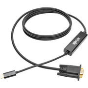 Tripp Lite by Eaton USB C to VGA Adapter Cable (M/M), 1920 x 1200 (1080p), 6 ft - U444-006-V