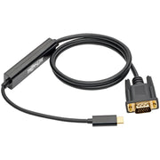 Tripp Lite by Eaton USB C to VGA Adapter Cable (M/M), 1920 x 1200 (1080p), 3 ft - U444-003-V